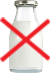 Ícone de leite com bloqueio